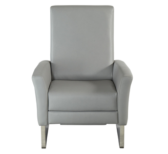 NICO RECLINER IN LIGHT GRAY LEATHER