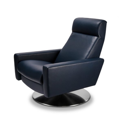 CLOUD RECLINER IN DEEP BLUE LEATHER