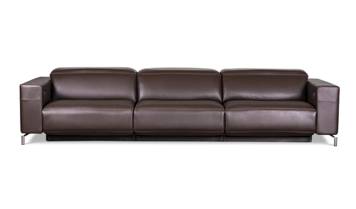 Monza Motion Sofa in Chocolate Leather.