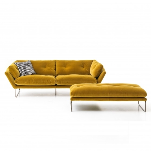 New York Sofa & Ottoman in Mustard Yellow