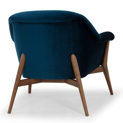 CHARLIZE ACCENT CHAIR IN BLUE FABRIC