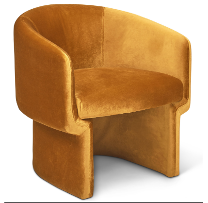 JESSIE ACCENT CHAIR IN GOLD FABRIC