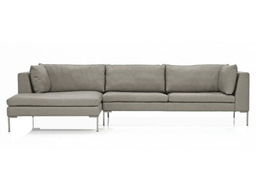 American Leather Inspiration Sectional in light gray