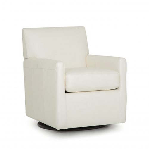 PIA SWIVEL CHAIR IN CREAM LEATHER